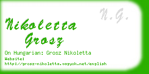 nikoletta grosz business card